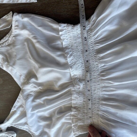 Do & Be Size Small S  White‎ Tank Sleeveless Blouse Shirt Tank Top Scrunched - Picture 5 of 7